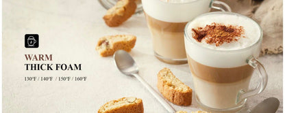 Electric Milk Frother and Steamer with temp control for Coffees and lattes Froth
